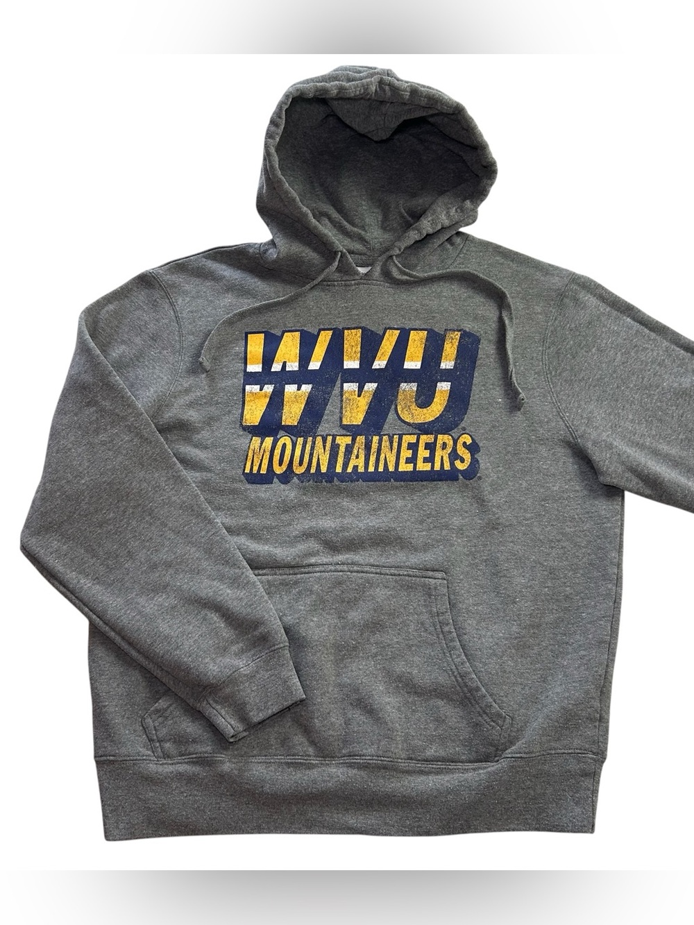 West Virginia Mountaineers Captivating Apparel Men’s L Retro Hoodie Sweatshirt